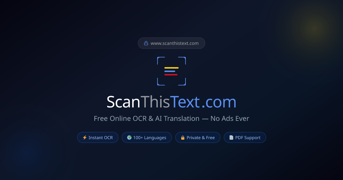 ScanThisText — Pull text out of any image. Instantly.